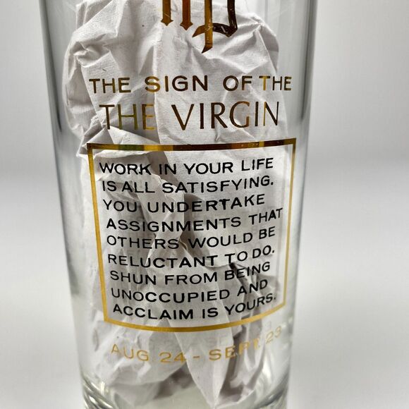 VTG MCM Anchor Hocking Zodiac Highball Tumbler Glass Virgo Astrology 1960s - Picture 7 of 8